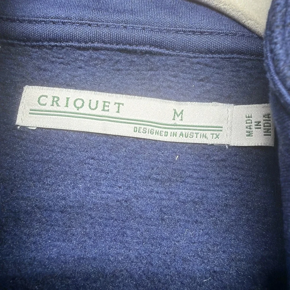 Criquet Full Zip Sweater Jacket Men's Medium Blue Casual‎ Layer
